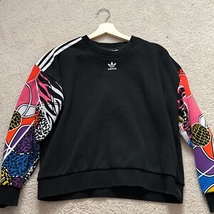 Adidas Women's Crewneck with Print Sleeves
